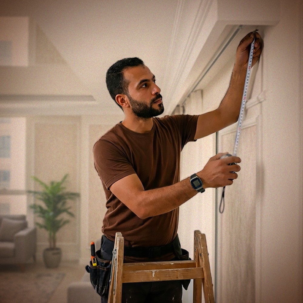 زيارة فني تصميم ستائر